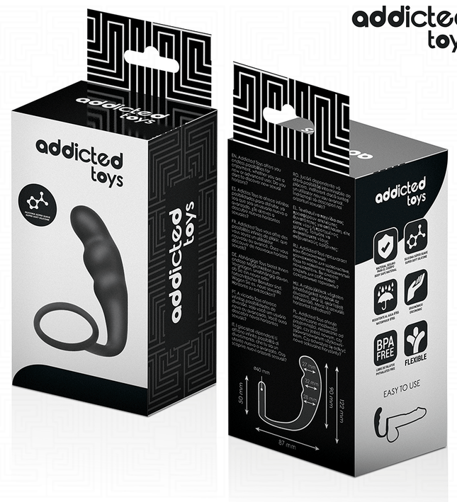 ADDICTED TOYS - ANAL PLUG WITH RING SILICONE MODEL 4