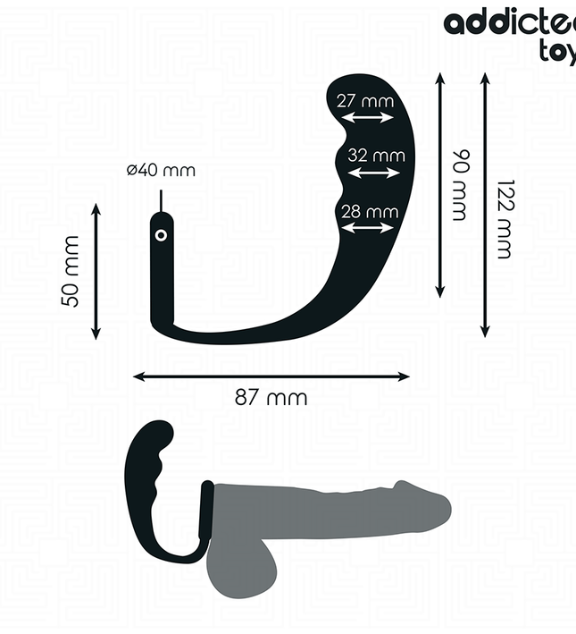 ADDICTED TOYS - ANAL PLUG WITH RING SILICONE MODEL 4