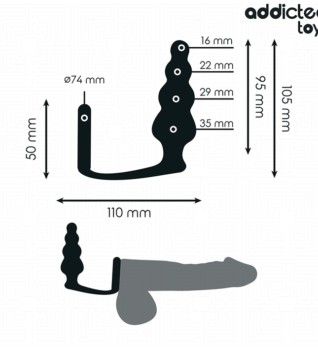 ADDICTED TOYS - ANAL PLUG WITH RING SILICONE MODEL 5