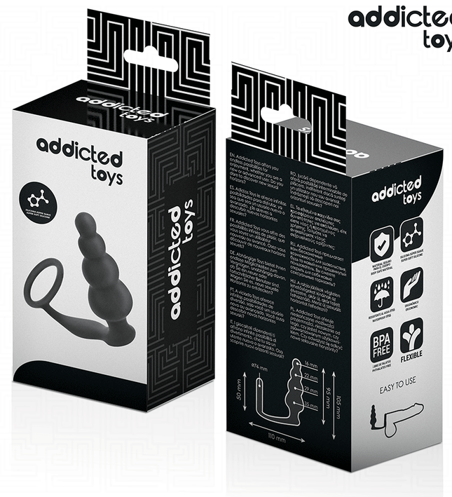 ADDICTED TOYS - ANAL PLUG WITH RING SILICONE MODEL 5