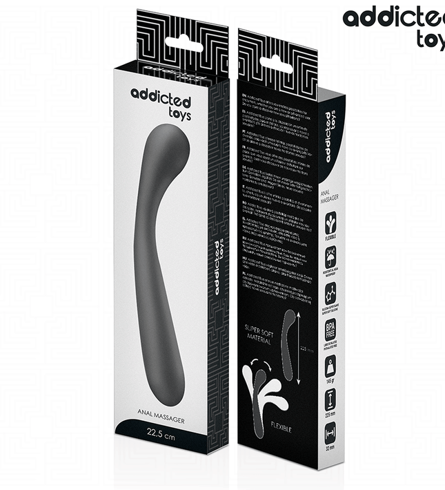 ADDICTED TOYS - DOUBLE ANAL MASSAGER SILICONE 22.5 CM