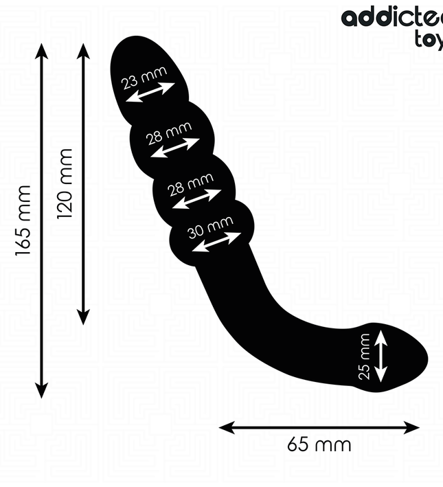 ADDICTED TOYS - DOUBLE ANAL MASSAGER SILICONE 16.5 CM