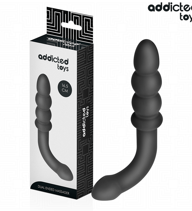 ADDICTED TOYS - DOUBLE ANAL MASSAGER SILICONE 16.5 CM