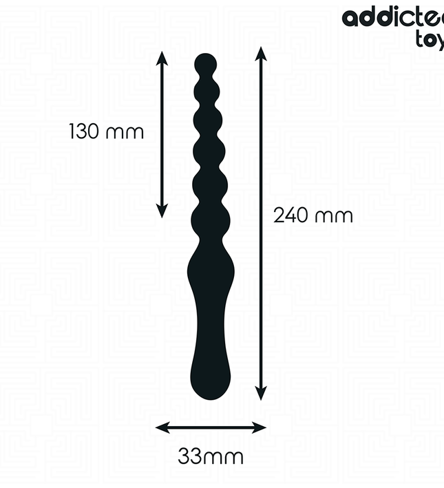 ADDICTED TOYS - DOUBLE ANAL MASSAGER SILICONE 24 CM