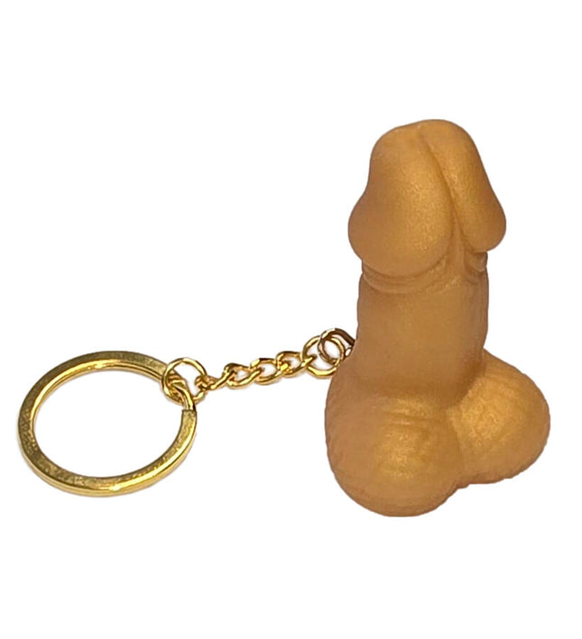DIABLO PICANTE - PENIS SHAPED WHISTLE KEYRING GOLD COLOR