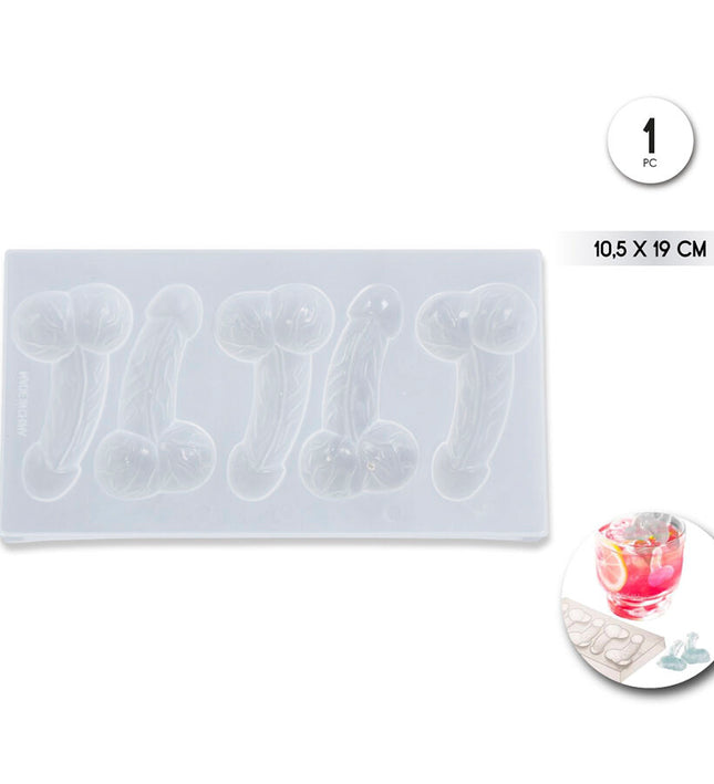 DIABLO PICANTE - PENIS SHAPED ICE MOLD 5 CAVITIES