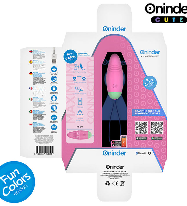 ONINDER CUTE - LOVE PLEASURE VIBRO-ROTATING EGG 360 SILICONE - FREE WORLDWIDE APP