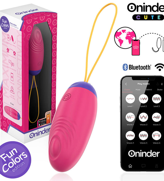ONINDER CUTE - LOVE PLEASURE VIBRO-WAVE TAPPING SILICONE EGG - FREE WORLDWIDE APP