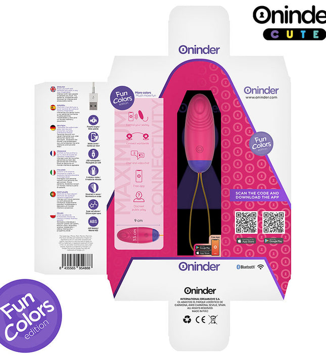 ONINDER CUTE - LOVE PLEASURE VIBRO-WAVE TAPPING SILICONE EGG - FREE WORLDWIDE APP