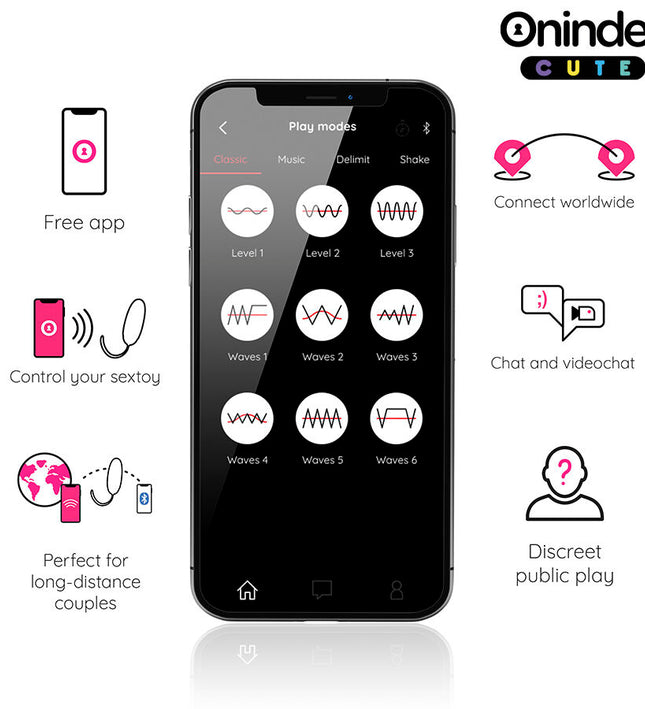 ONINDER CUTE - LOVE PLEASURE VIBRO-WAVE TAPPING SILICONE EGG - FREE WORLDWIDE APP
