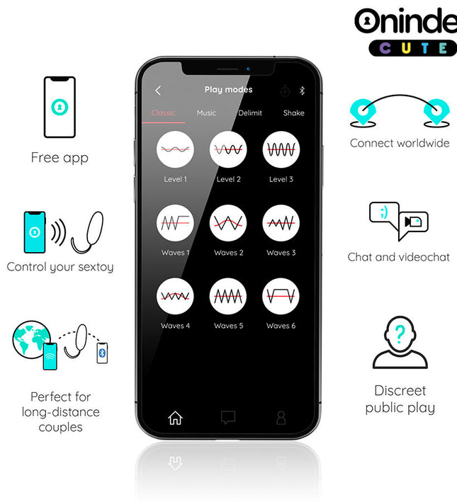 ONINDER CUTE - LOVE PLEASURE VIBRO-ROTATING SILICONE GEM EGG - FREE WORLDWIDE APP