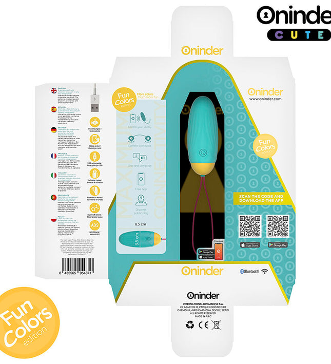 ONINDER CUTE - LOVE PLEASURE VIBRO-ROTATING SILICONE GEM EGG - FREE WORLDWIDE APP