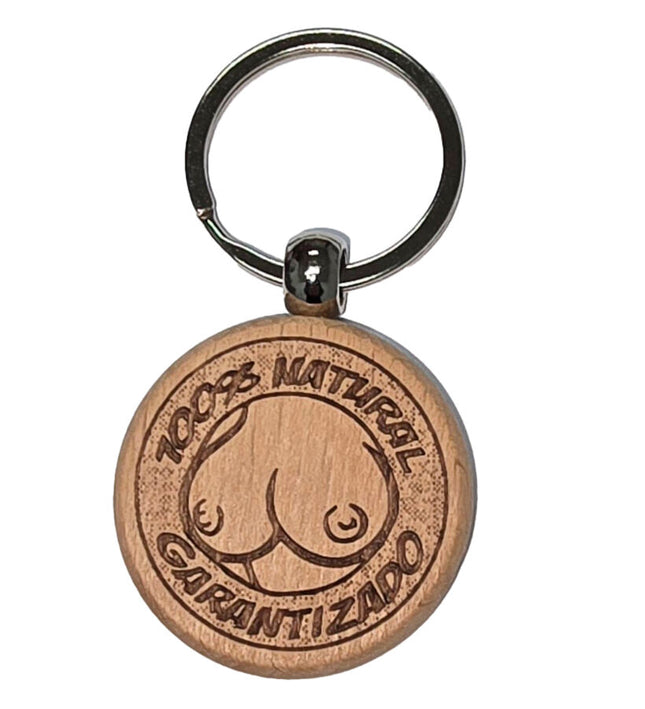DIABLO PICANTE - WOODEN BREAST-SHAPED KEYCHAIN