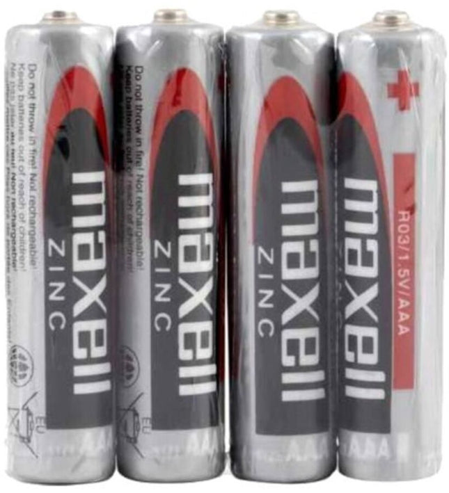 MAXELL - BATTERY SALINA MANGANESO AAA R03 RETRACTIL*4