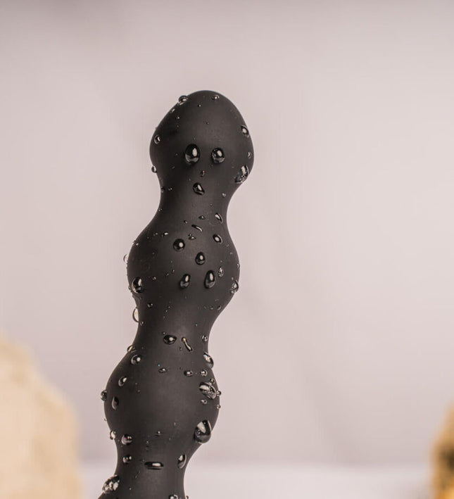 ROCKS- OFF - PETITE SENSATIONS PEARLS ANAL PLUG VIBRATOR BLACK