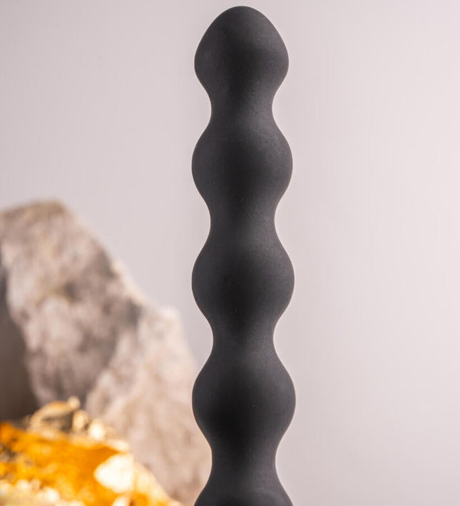 ROCKS- OFF - PETITE SENSATIONS PEARLS ANAL PLUG VIBRATOR BLACK