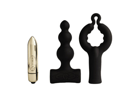 ROCKS- OFF - PETITE SENSATIONS BUBBLES ANAL PLUG VIBRATOR BLACK