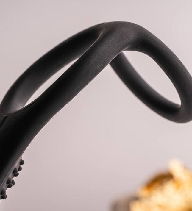 ROCKS-OFF - RO-ZEN RRO ANAL PLUG WITH VIBRATING PENIS RING BLACK