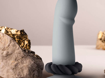 ROCKS-OFF - TWIST BLACK SILICONE MASTURBATOR RING