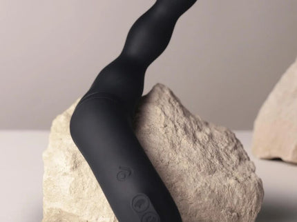 ROCKS-OFF - BLACK PROSTATE AND ANAL VIBRATOR ADAPTER