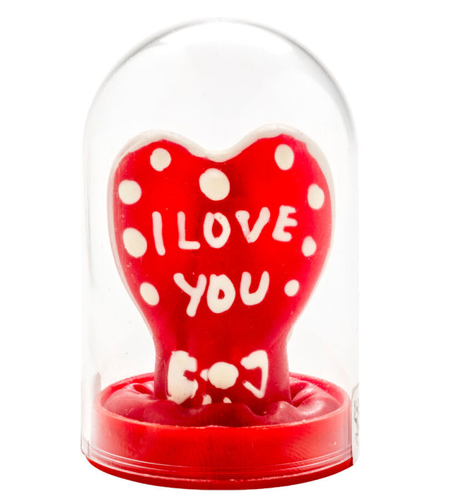 CONDOMERIE - HANDPAINTED NOVELTY CONDOMS HEART - I LOVE YOU MODEL 1