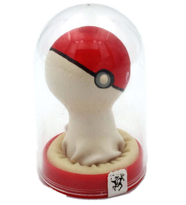 CONDOMERIE - HANDPAINTED NOVELTY CONDOMS POKEBALL RED-WHITE