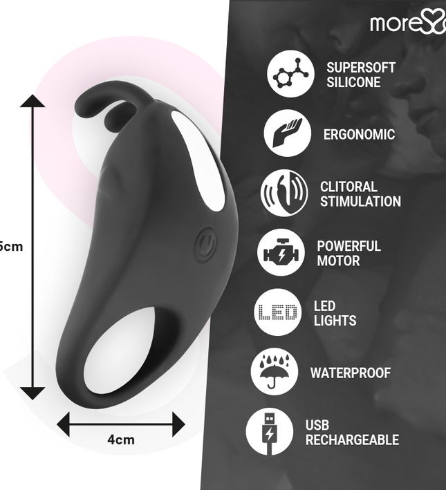 MORESSA - BRAD PREMIUM SILICONE RECHARGEABLE BLACK