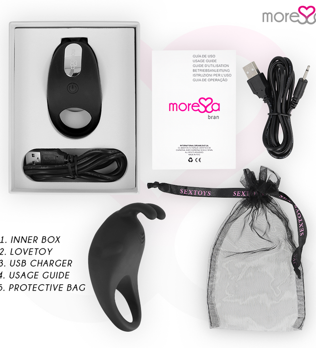 MORESSA - BRAD PREMIUM SILICONE RECHARGEABLE BLACK
