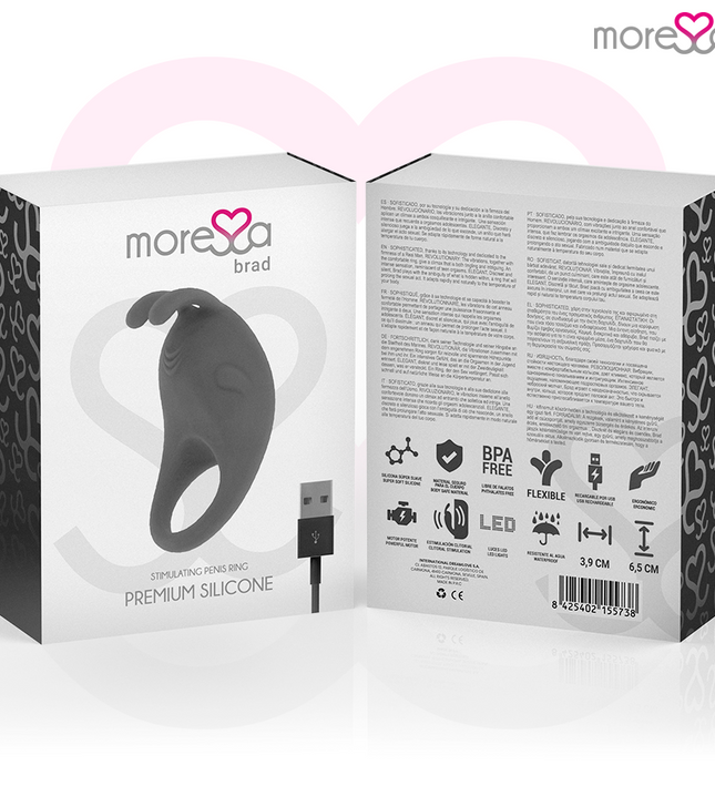MORESSA - BRAD PREMIUM SILICONE RECHARGEABLE BLACK