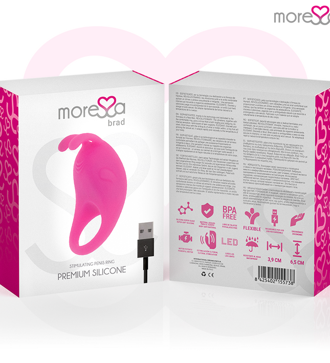 MORESSA - BRAD PREMIUM SILICONE RECHARGEABLE PINK