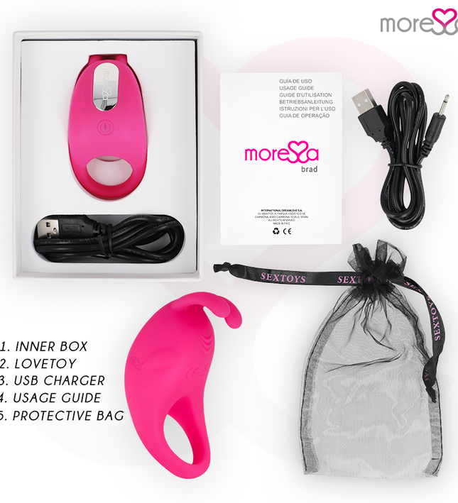 MORESSA - BRAD PREMIUM SILICONE RECHARGEABLE PINK