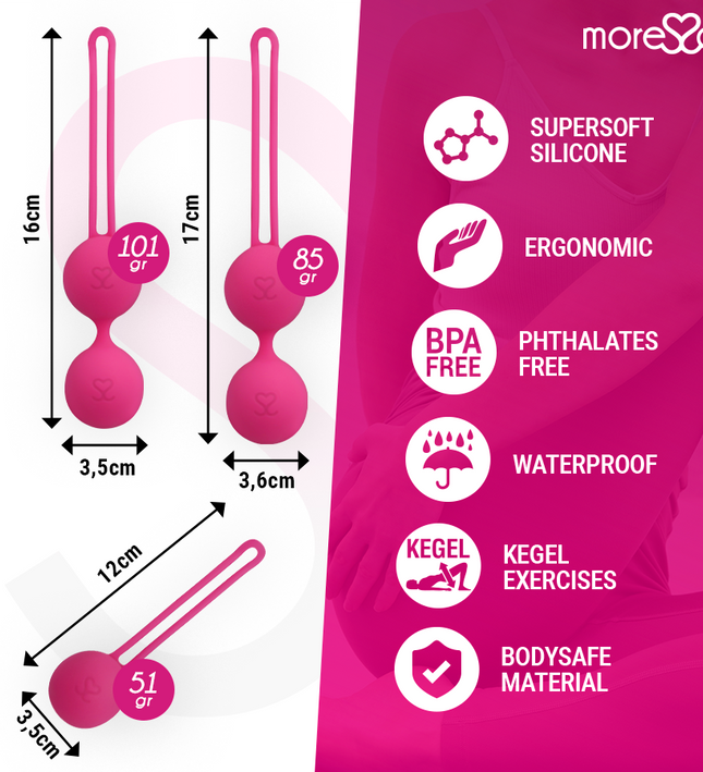 MORESSA - OSIAN SET PREMIUM SILICONE PINK (Osian One - 51 g | Osian Two - 101 g | Osian Three 85 g)