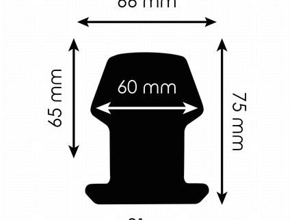 ADDICTED TOYS - EXTREME HOLLOW ANAL PLUG SILICONE SIZE S 7.5 CM