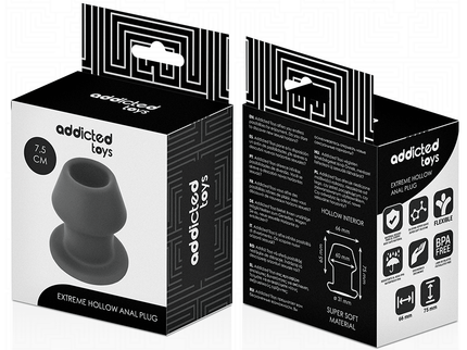 ADDICTED TOYS - EXTREME HOLLOW ANAL PLUG SILICONE SIZE S 7.5 CM
