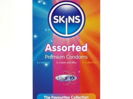 SKINS - ASSORTED PREMIUM CONDOMS PACK 16