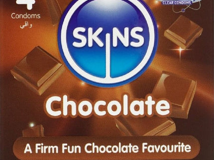 SKINS - CHOCOLATE PREMIUM CONDOMS PACK 4