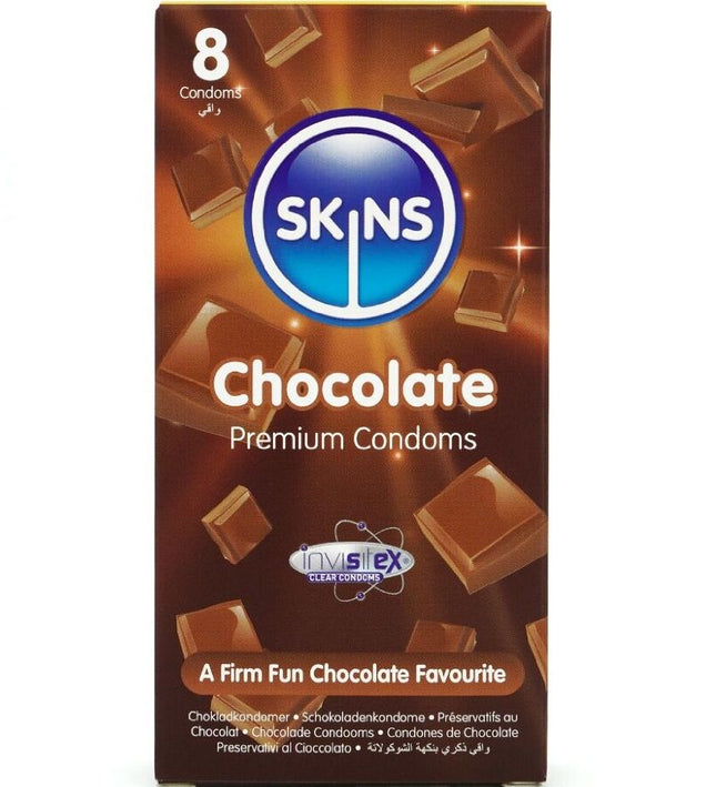 SKINS - CHOCOLATE PREMIUM CONDOMS PACK 8