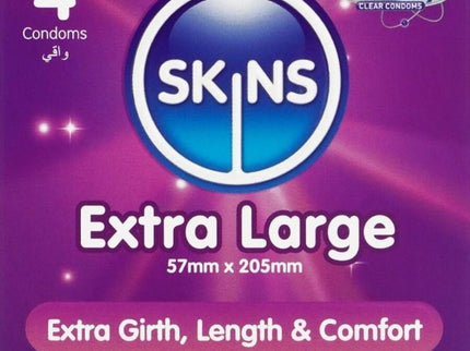 SKINS - EXTRA LARGE PREMIUM CONDOMS PACK 4