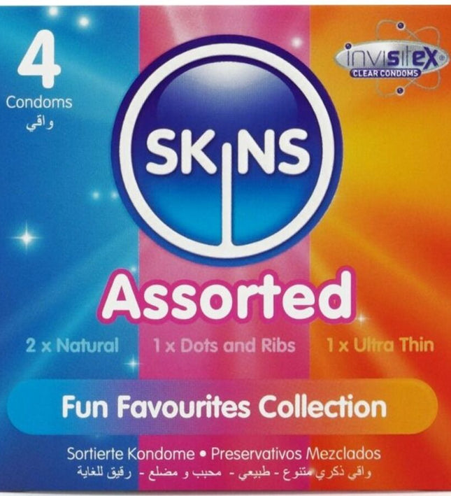 SKINS - ASSORTED PREMIUM CONDOMS PACK 4
