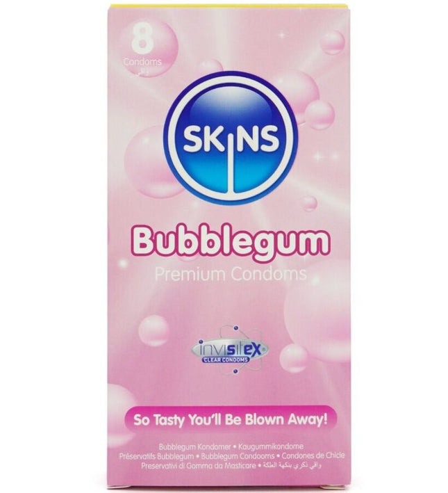 SKINS - BUBBLEGUM PREMIUM CONDOMS PACK 8