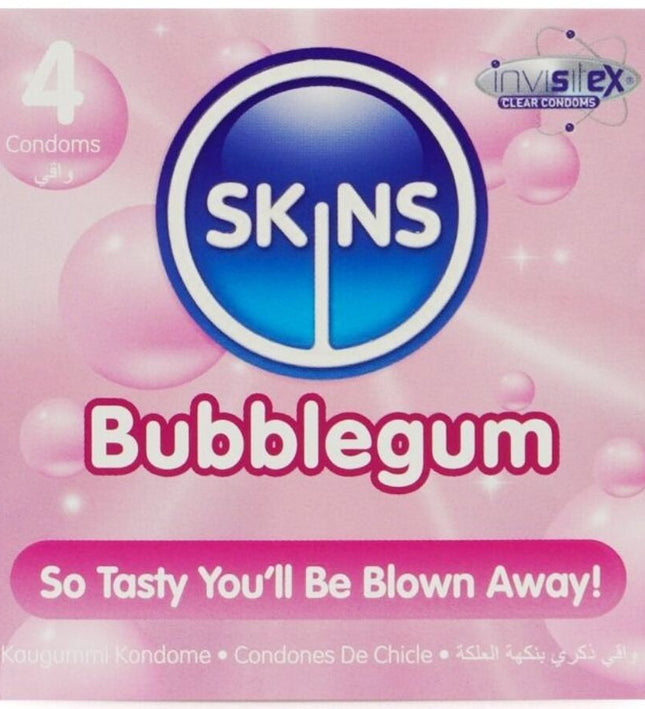 SKINS - BUBBLEGUM PREMIUM CONDOMS PACK 4