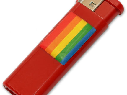 PRIDE - LIGHTER RED WITH LGBT FLAG