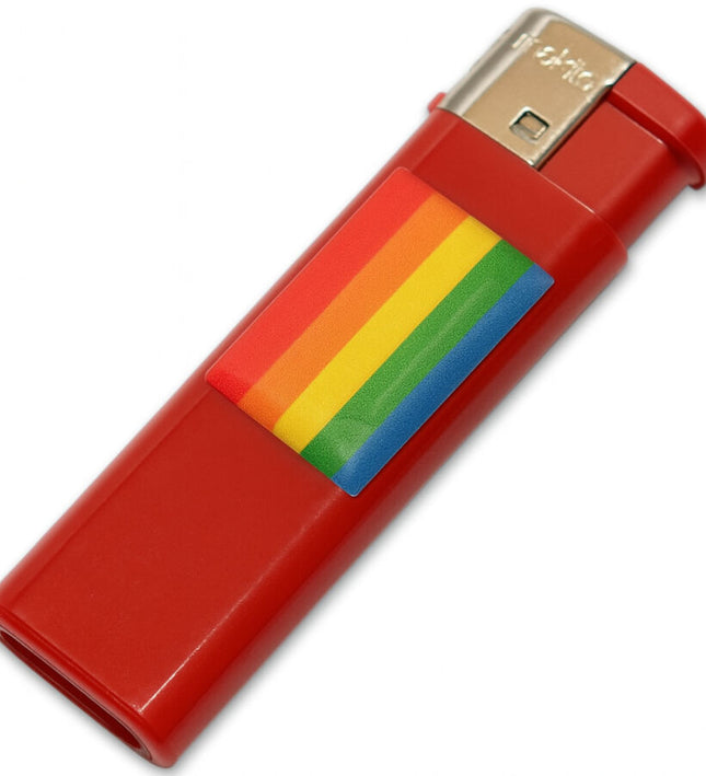 PRIDE - LIGHTER RED WITH LGBT FLAG