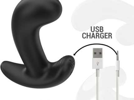 INTENSE - CHANDLER ANAL PLUG 10 VIBRATIONS BLACK REMOTE CONTROL