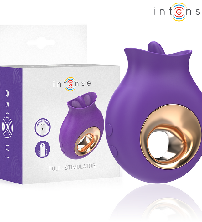 INTENSE - TULI CLITORIS STIMULATOR 9 VIBRATIONS & 9 OSCILLATIONS PURPLE
