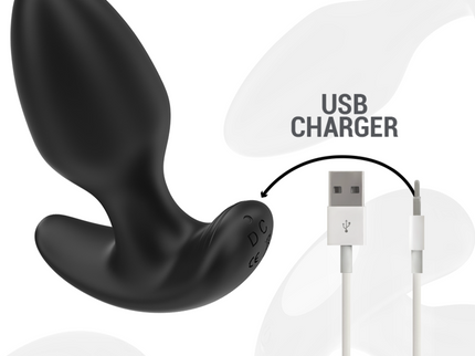 INTENSE - JOEY ANAL PLUG 10 VIBRATIONS BLACK REMOTE CONTROL