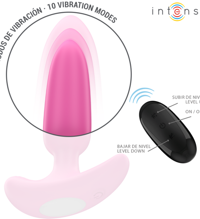 INTENSE - ROSS ANAL PLUG 10 VIBRATIONS PINK REMOTE CONTROL