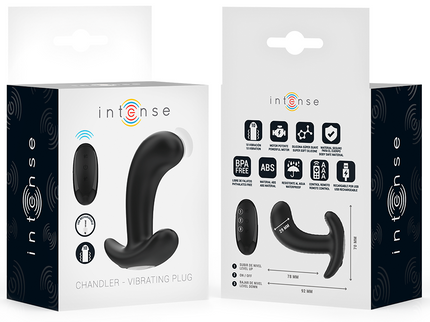 INTENSE - CHANDLER ANAL PLUG 10 VIBRATIONS BLACK REMOTE CONTROL