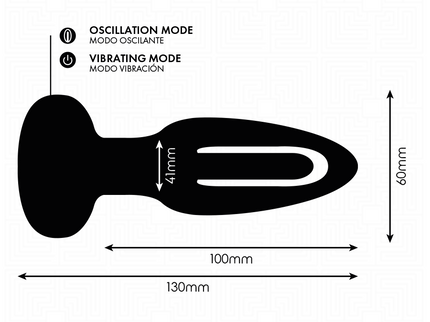 ADDICTED TOYS - ANAL PLUG WITH VIBRATING TONGUE AND REMOTE CONTROL