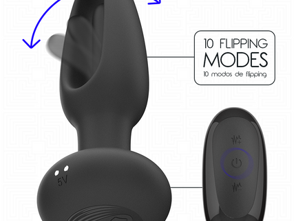 ADDICTED TOYS - ANAL PLUG WITH VIBRATING TONGUE AND REMOTE CONTROL